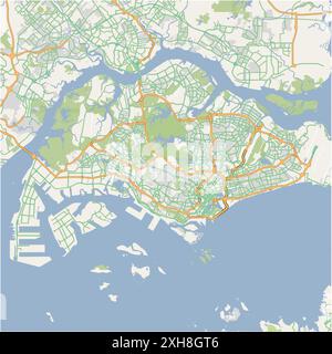 Singapore road map Stock Vector Image & Art - Alamy