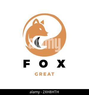 Fox Icon Logo Design Template Stock Vector