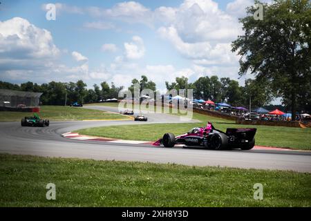 Lexington, Oh, USA. 7th July, 2024. KYLE KIRKWOOD (27) of Jupiter, Florida drives on track the Honda Indy 200 at Mid-Ohio at the Mid-Ohio Sports Car Course in Lexington OH. (Credit Image: © Walter G. Arce Sr./ASP via ZUMA Press Wire) EDITORIAL USAGE ONLY! Not for Commercial USAGE! Stock Photo