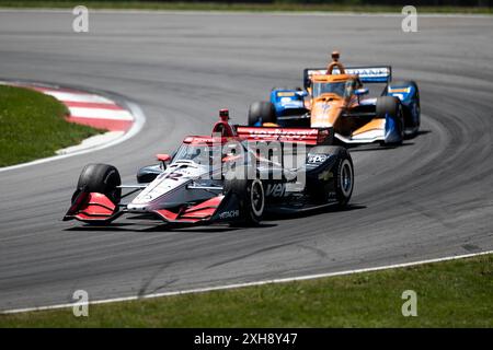 Lexington, Oh, USA. 7th July, 2024. WILL POWER (12) of Toowoomba, Australia drives on track the Honda Indy 200 at Mid-Ohio at the Mid-Ohio Sports Car Course in Lexington OH. (Credit Image: © Walter G. Arce Sr./ASP via ZUMA Press Wire) EDITORIAL USAGE ONLY! Not for Commercial USAGE! Stock Photo