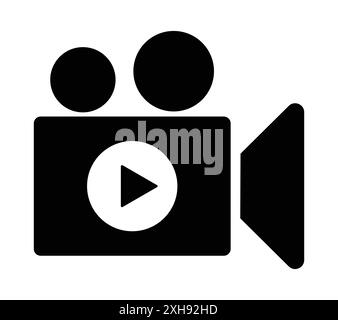 Camera icon. video camera symbol. video camera icon for app and website. Zoom Video Communications. Zoom logo. Vector illustration. Stock Vector