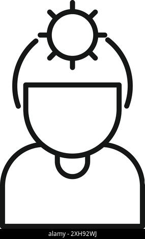 Simple icon of a businessman having a great idea, perfect for websites and presentations Stock Vector