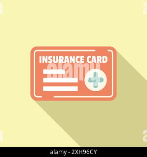Insurance card with cross sign showing health coverage concept Stock Vector