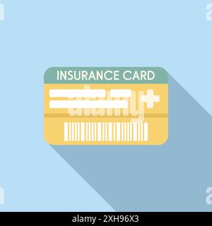 Insurance card providing essential medical coverage and personal details for healthcare access Stock Vector