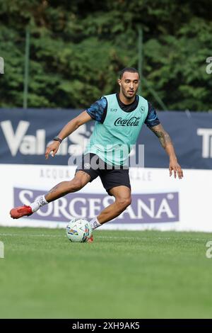 Napoli's Italian defender Francesco Mezzoni controls the ball during