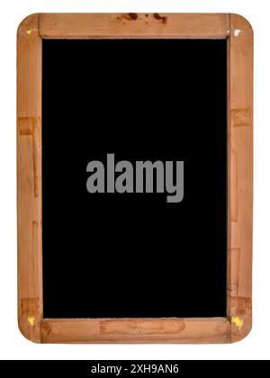 Vintage wood framed blackboard isolated on white with clipping path included Stock Photo