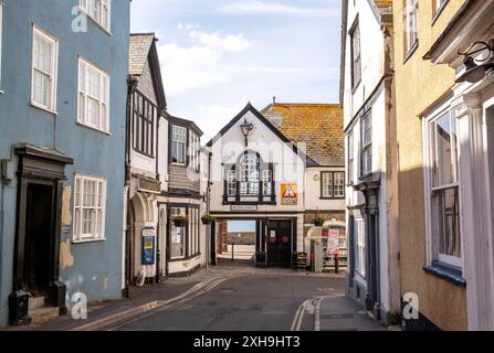 The historic Bridge Street in Lyme Regis, Dorset Stock Photo