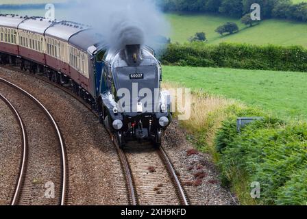 Sir Nigel Gresley Steam Engine Stock Photo