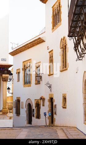 Sitges,Spain - 1 February 2024; Entrance of the Maricel  museum of Sitges in Spain Stock Photo