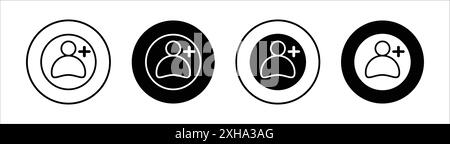 Signup icon Vector symbol or sign set collection in black and white outline Stock Vector