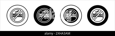 Sleep deprivation icon Vector symbol or sign set collection in black and white outline Stock Vector