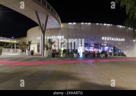 Cap d Agde, France. 21th June, 2024. View of the Casino and Restaurant  Barriere in Cap d Agde, France Stock Photo