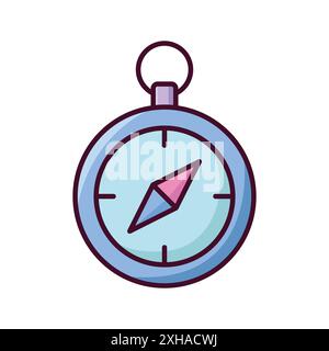 compass icon vector design template in white background Stock Vector
