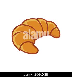 croissant icon vector design template in white background Stock Vector