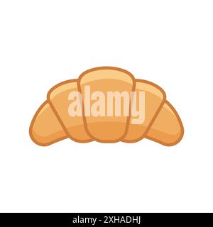croissant icon vector design template in white background Stock Vector