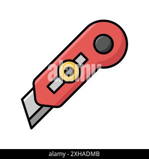 cutter knife icon vector design template in white background Stock Vector