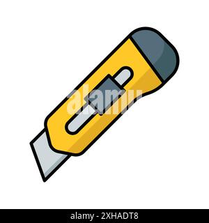 cutter knife icon vector design template in white background Stock Vector