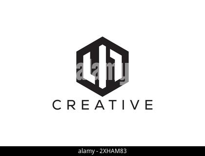 Minimal and professional abstract polygon logo design template Stock Vector