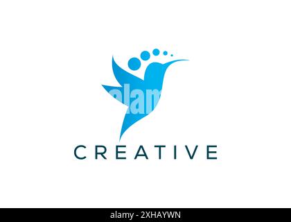 Minimal and professional abstract bird logo design template Stock Vector