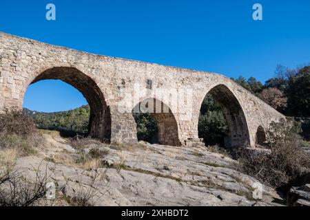 Pedret Bridge, Berga, Catalonia, Spain Stock Photo