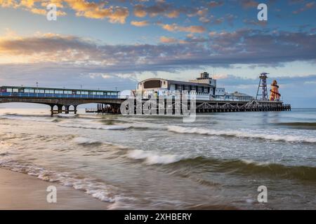 Bournemouth beach and pier in Dorset, England, UK Stock Photo