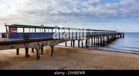 Boscombe beach and pier near Bournemouth in Dorset, England, Uk Stock Photo