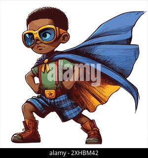 Super hero Boy Stock Vector