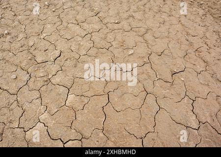 Sandy and dry texture of the earth. Drought concept Stock Photo