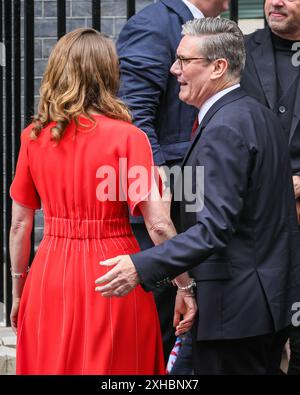 Sir Keir Starmer, newly elected Prime Minister of the United Kingdom and his wife Victoria, on the day he takes office in Downing Street, UK Stock Photo