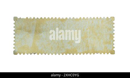 Old postage stamp on white background with clipping path Stock Photo