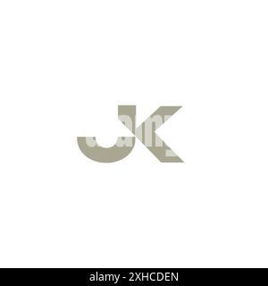 JK Letter Logo Design. KJ Icon vector Stock Vector