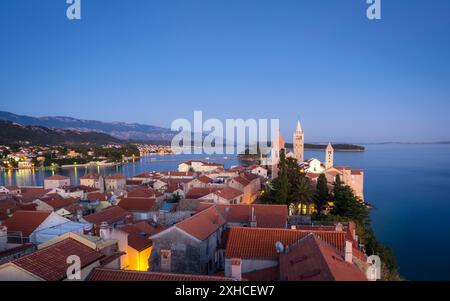 City of Rab in Croatia night view Stock Photo