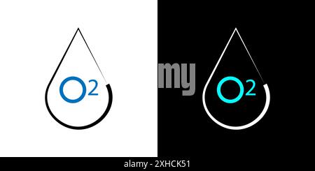 Oxygen O2 icon illustration design. Stock Vector