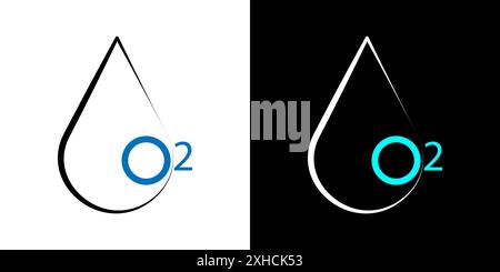 Oxygen O2 icon illustration design. Stock Vector