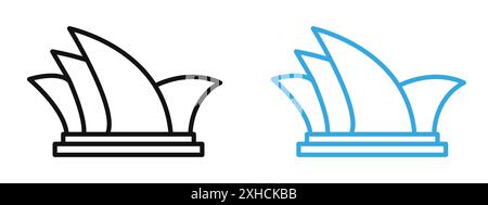 Sydney Opera House icon black color in circle round outline Stock ...