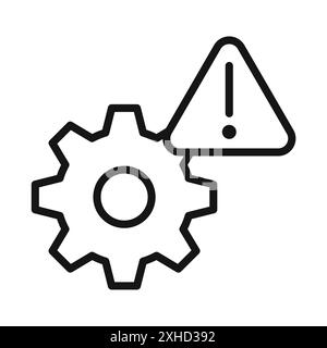 Setting Error Icon Machine Problem Symbol Mechanical Issue Warning Sign ...