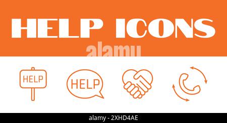 Help icon vector. Helping love vector icons. support icon Stock Vector