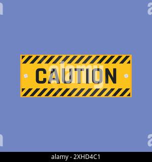 Danger sign icon vector. Danger sign plate vector. Warning, caution and dangerous area alert attention Stock Vector