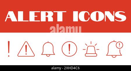 Alert icons set vector. Warning signs vector icons. warning alert icons Stock Vector