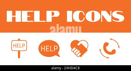Help icon vector. Helping love vector icons. support icon Stock Vector