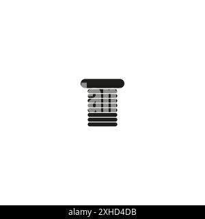 Metal Bolt Icon. Engineering Equipment Symbol Vector. Stock Vector