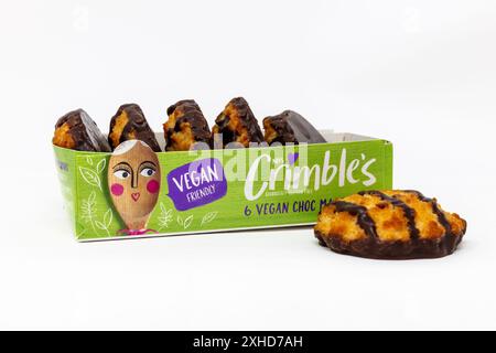 Mrs Crimble's Choc Covered Coconut Macaroons. Stock Photo