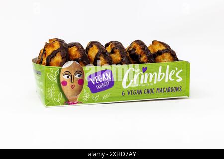 Mrs Crimble's Choc Covered Coconut Macaroons. Stock Photo