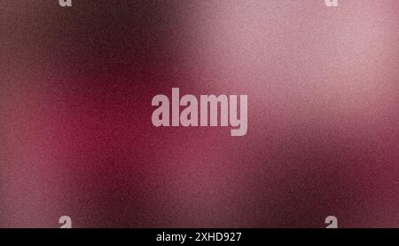 Dark burgundy abstract background with smooth color gradient, rough texture, grainy noise. Stock Photo