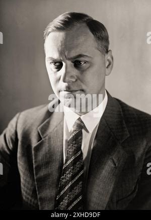 1930 c., GERMANY : The german Nazi ALFRED Ernst ROSENBERG ( 1893 - 1946 ) .Was an early and intellectually influential member of the Nazi Party. He is considered one of the main authors of key Nazi ideological creeds, including its racial theory, persecution of the Jews , Lebensraum, abrogation of the Treaty of Versailles, and opposition to ' degenerate ' Modern Art . At Nuremberg he was tried, sentenced to death and executed by hanging as a war criminal . Unknown photographer .- WWII - NAZI - NAZIST - SECONDA GUERRA MONDIALE - NAZISMO - NAZISTA  - POLITICA - POLITICO - ritratto - portrait  - Stock Photo