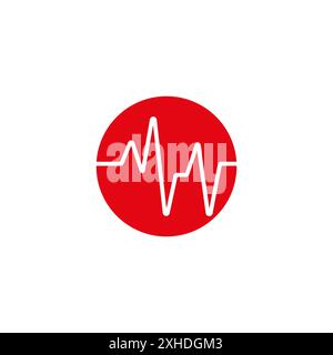 Pulse line ilustration logo vector template Stock Vector