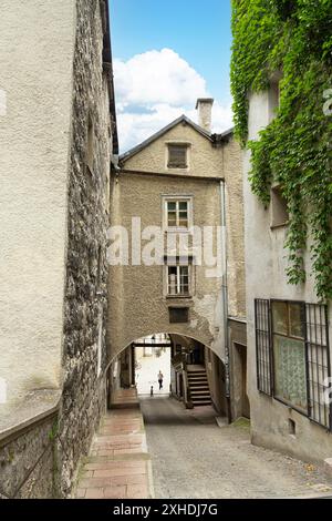 Salzburg, Austria. July 1, 2024. the road that goes up to the northern Kapuzinerberg in the city center Stock Photo