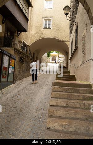 Salzburg, Austria. July 1, 2024. the road that goes up to the northern Kapuzinerberg in the city center Stock Photo