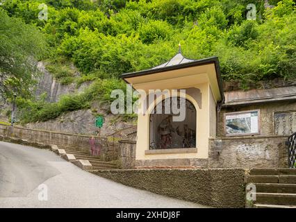 Salzburg, Austria. July 1, 2024. the road that goes up to the northern Kapuzinerberg in the city center Stock Photo