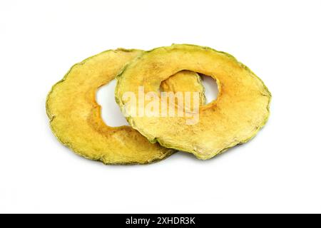 slices of dried melon isolated on white Stock Photo